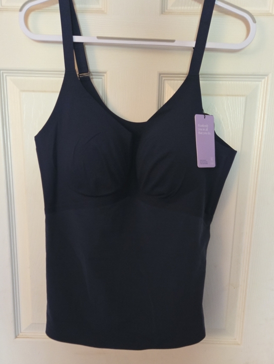Honeylove Other - Honeylove Navy Seamless Shapewear Cami with Built-In Bra